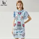 LD LINDA DELLA-Mini robe droite et fine pour femme tenue vintage avec poches et nœud papillon et