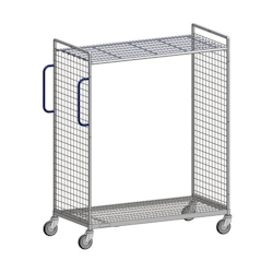 Kommissionierwagen KT 3, 660 x 1.330 x 1.625 mm, 2-seitig, 1 ZWB fest, Cr 3 Image