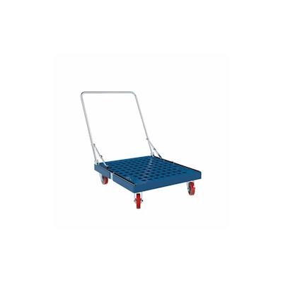 Rollplatte KU blau, 724 x 815 mm, ø 125 PU, mit klappbarem Schiebebügel ME Cr 3 Image
