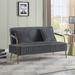 56" Width Modern Upholstered Pleated Velvet Loveseat Sofa - 56"Wx28"Dx32.7"H