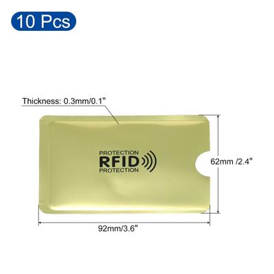 RFID Blocking Credit Card Sleeves, 10 Pcs Contactless Protector Holder