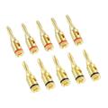 Uxcell Banana Plugs Speaker Banana Plugs Open Screw Type 4mm Gold Plated Copper Red Black 20 Pack