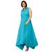 Plus Size Women's Sleeveless Collar Dress by Soft Focus in Pretty Turquoise (Size 1X)