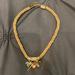 Anthropologie Jewelry | Anthropologie Toggle Tie, Gold Rope Choker | Color: Gold/Tan | Size: Os