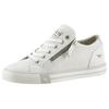 Sneaker MUSTANG SHOES, Damen, Gr. 43, weiß, Lederimitat, sportlich, Schuhe, mit Reißverschluss, Freizeitschuh, Halbschuh, Schnürschuh