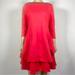 Ralph Lauren Dresses | Lauren Jeans Co. Lrl Women’s Size Large Tiered Hem 100% Cotton Dress | Color: Red/Tan | Size: L