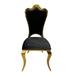 CANDLE LIGHT DECOR Velvet Stainless Steel Side Chair in Black Upholstered/Velvet in Yellow | 42 H x 20 W x 26 D in | Wayfair CLDSH014-S4-PIJA