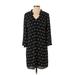 ABS Collection Casual Dress - Shift V Neck 3/4 sleeves: Black Dresses - Women's Size X-Small