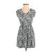 Bethany Mota for Aeropostale Casual Dress: Teal Print Dresses - Women's Size P