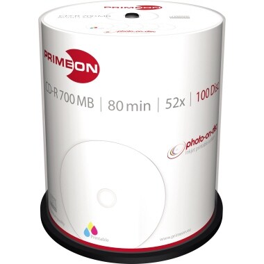 PRIMEON CD-R 2761106 52x 700MB 80Min. Spindel 100 St./Pack. Image