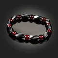 Bracelet magnétique en pierre d'hématite pour hommes et femmes perles de soins de santé bracelet à