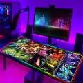 Tapis de souris Anime LED RGB JoJo Ives Arre Adventure accessoires de jeu jeu de vitesse tapis de