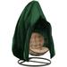 Cogfs Patio Egg Chair Covers with Zipper Waterproof Heavy Duty Weather Resistant Outdoor Chair Cover Windproof Hanging Chair Cover Green