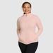 Eddie Bauer Women's Outpace Flex Full-Zip Sweater Mock Neck - Pink - Size L