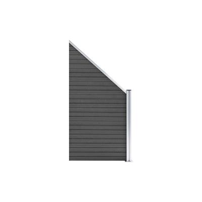 Zaunelement WPC | vidaXL : Farbe - Schwarz, Größe - 95x(105-180) cm Image
