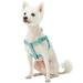 Minty Green Step-in Velvety Heart Flocking Dog Harness, Medium