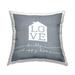 Stupell Industries Love Builds Happy Home Rustic Bird Perched Design by Daphne Polselli Throw Pillow