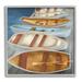 Stupell Industries Rowboats Along Lake Dock Painting Gray Framed Art Print Wall Art Design by Elizabeth Medley