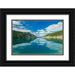 Jaynes Gallery 18x13 Black Ornate Wood Framed with Double Matting Museum Art Print Titled - Canada-British Columbia-Muncho Lake Provincial Park Reflections in Muncho Lake
