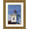 Paulson Don 17x24 Gold Ornate Wood Framed with Double Matting Museum Art Print Titled - WA San Juans Top of Patos Island Lighthouse