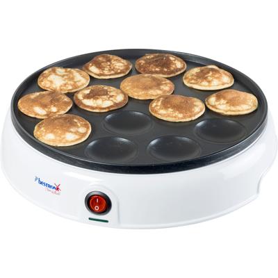 BESTRON Poffertjes-Maker "APFM700W Sweet Dreams" Crepesmaker im Retro Design, Mini Pfannkuchen Automat, mit Antihaftbeschichtung weiß