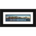 Bibikow Walter 24x9 Black Ornate Wood Framed with Double Matting Museum Art Print Titled - New England-Massachusetts-Boston-city skyline from Boston Harbor-dusk