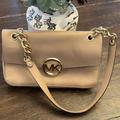 Michael Kors Bags | Michael Michael Kors Fulton Flap Gusset Shoulder Bag | Color: Tan | Size: Os