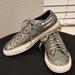 Converse Shoes | Converse One-Star Charcoal Gray Sequined Low Tops - Woman's Size 7.5 | Color: Gray/White | Size: 7.5