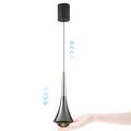 Creative Lifting Lighting Touch Switch Dimming Pendant Light Bedroom Rise and Fall Mini Adjustable Hanging Lights Dining Room Aluminium Art Deco Chandeliers LED Bulb Included Warm Light Pearl Black