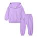 QIPOPIQ Coats for Girls Clearance Kid s Tracksuits 2 Piece Athletic Hoodie Tracksuit Set Activewear Solid Sweatshirt Sweatpant Sports Set for Boys Girls Sweatsuit
