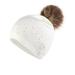 JDEFEG Winter Hats for Girls 6 Years Old Cap Keep Hairball Wool Winter Cute Baby Hat Knitting Hemming Warm Rhinestone Kids Hat Organic Baby Girl Hats Kintted White