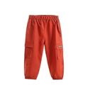 Kids Toddler Baby Sweatpants Boys Casual Trousers Cargo Pants Solid Color Length Pants Elasticated Cuffs Pants Elastic Waist Casual Jogging Bottoms Trousers Jogger Sports Long Pants