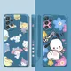 Coque liquide Hello Kitty Friends Pochacco Flower coque pour Samsung Galaxy A73 A71 A72 A12