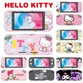 Sanurgente Hello Kitty pour Nintendo Switch Lite Skin Sticker Kawaii Cartoon Kuromi Mymelody PVC