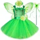 Rotterdam Kly-Robes de Princesse Vertes Dégradées pour Bol Costume d'Halloween de Noël Tenue Tutu