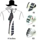 Cravate en Polyester tissé pour hommes nouveauté tendance 5 touches de Piano avec Note de musique
