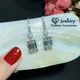 Boucles d'oreilles pendantes en pierre cubique blanche pour femmes accessoires d'oreille bijoux de