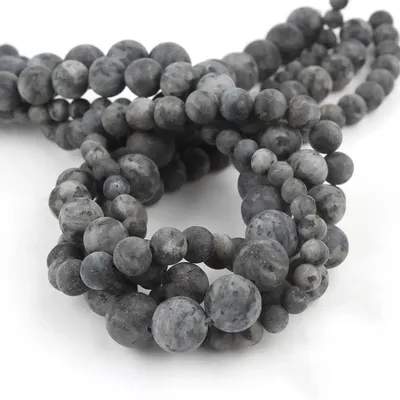 Perles naturelles polies en Spectrolite Labradorite noire mate pour la fabrication de bijoux