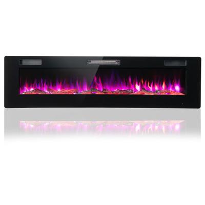 Costway 60 Inches Ultra-thin Electric Fireplace with Remote Control and Timer Function