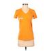 Nike Active T-Shirt: Orange Solid Activewear - Women's Size X-Small