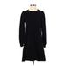 Gap Casual Dress - Sweater Dress: Black Solid Dresses - Women's Size Small