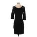 BB Dakota Casual Dress - Sheath: Black Solid Dresses - Women's Size Small