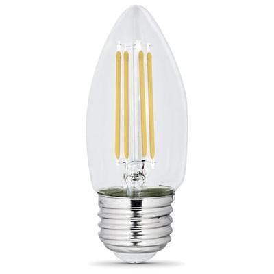 FEIT ELECTRIC BPETC60927CAFIL/2/RP 5.5 W, Compact LED Bulb, White, B10, 2700K