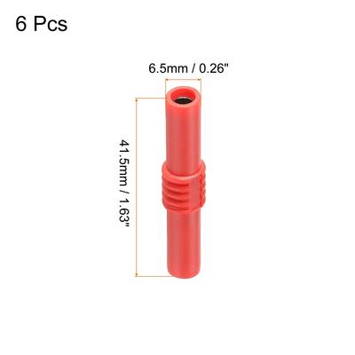 Banana Plug Coupler Female to Female Extension Adapters 4mm Nickle-Plated Copper - Red, Black