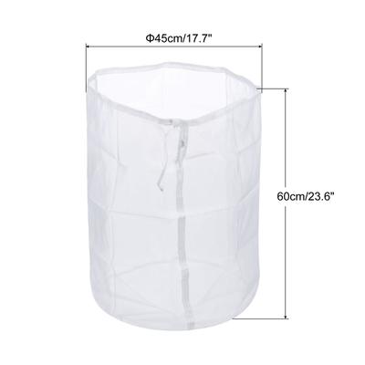 100 Mesh Paint Filter Bag 17.7" Dia Nylon Strainer with Drawstring for Filtering - White