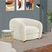 Reno Modern Ivory Fabric Upholstered Arm Guest Chair