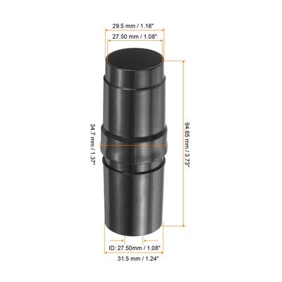 32mm to 32mm Vacuum Hose Adapter Cleaner Hose Converter Black