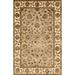 Canvello Agra Hand-Knotted Silk & Wool Area Rug- 4'1" X 6' - Camel - Ivory - 4' 1" X 6' 0"