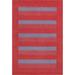 Canvello Modern Hand-Loomed Silk & Wool Charcoal Area Rug- 7'9" X 9'9" - Red - Blue - 7' 9" X 9' 9"