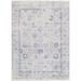 Canvello Transitional Hand-Knotted Silk & Wool Area Rug- 8'1" X 10'2" - Silver - Blue - 8' 1" X 10' 2"